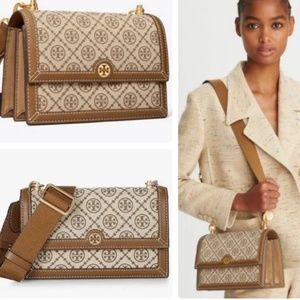 TORY BURCH T Monogram Jacquard Medium Shoulder bag